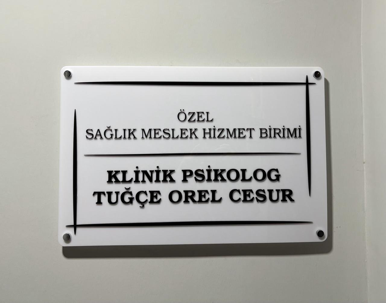 Özel sağlık meslek hizmet birimi tabelası
